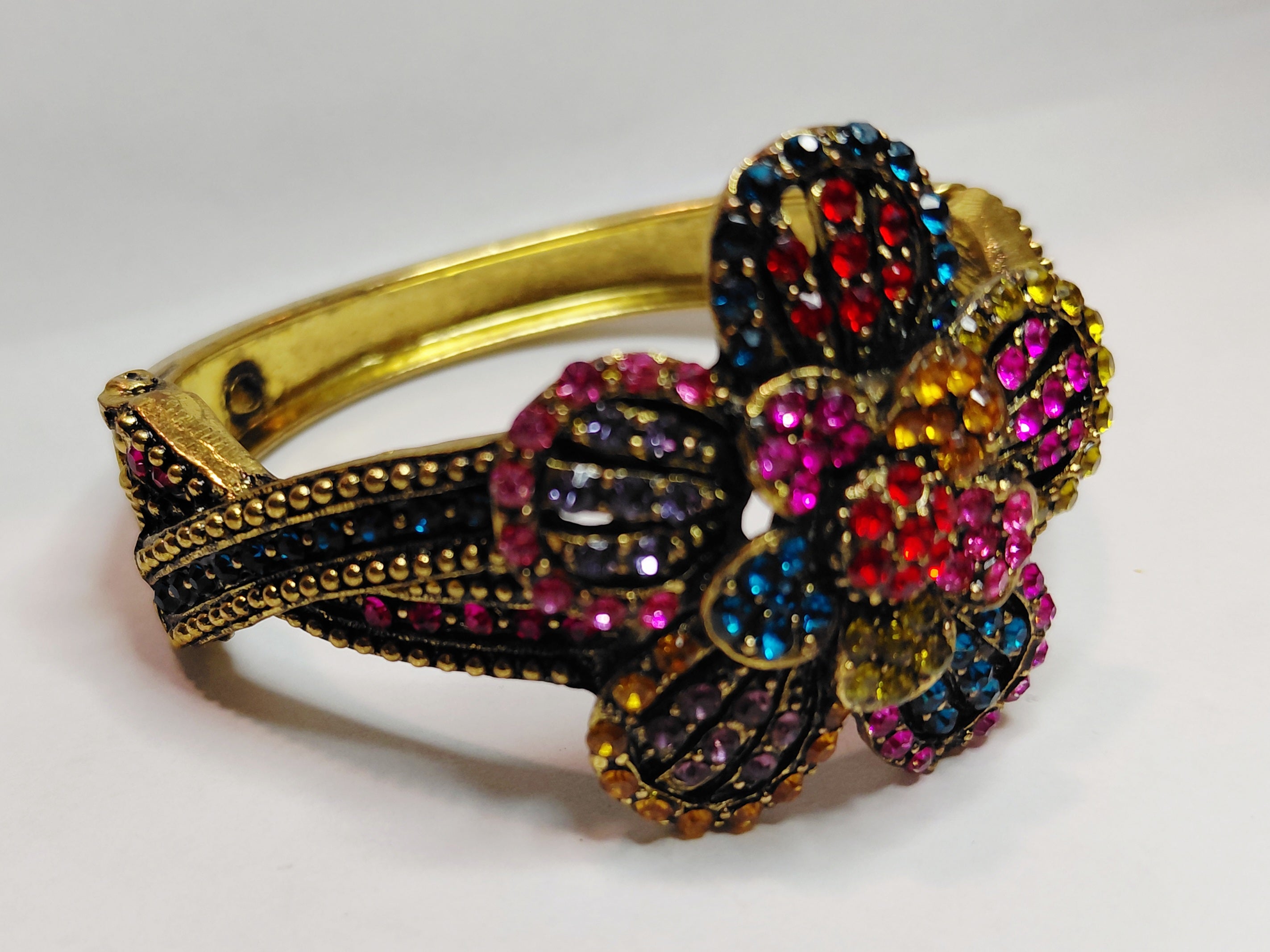 NiNi's Multi-color Floral Cuff Bracelet