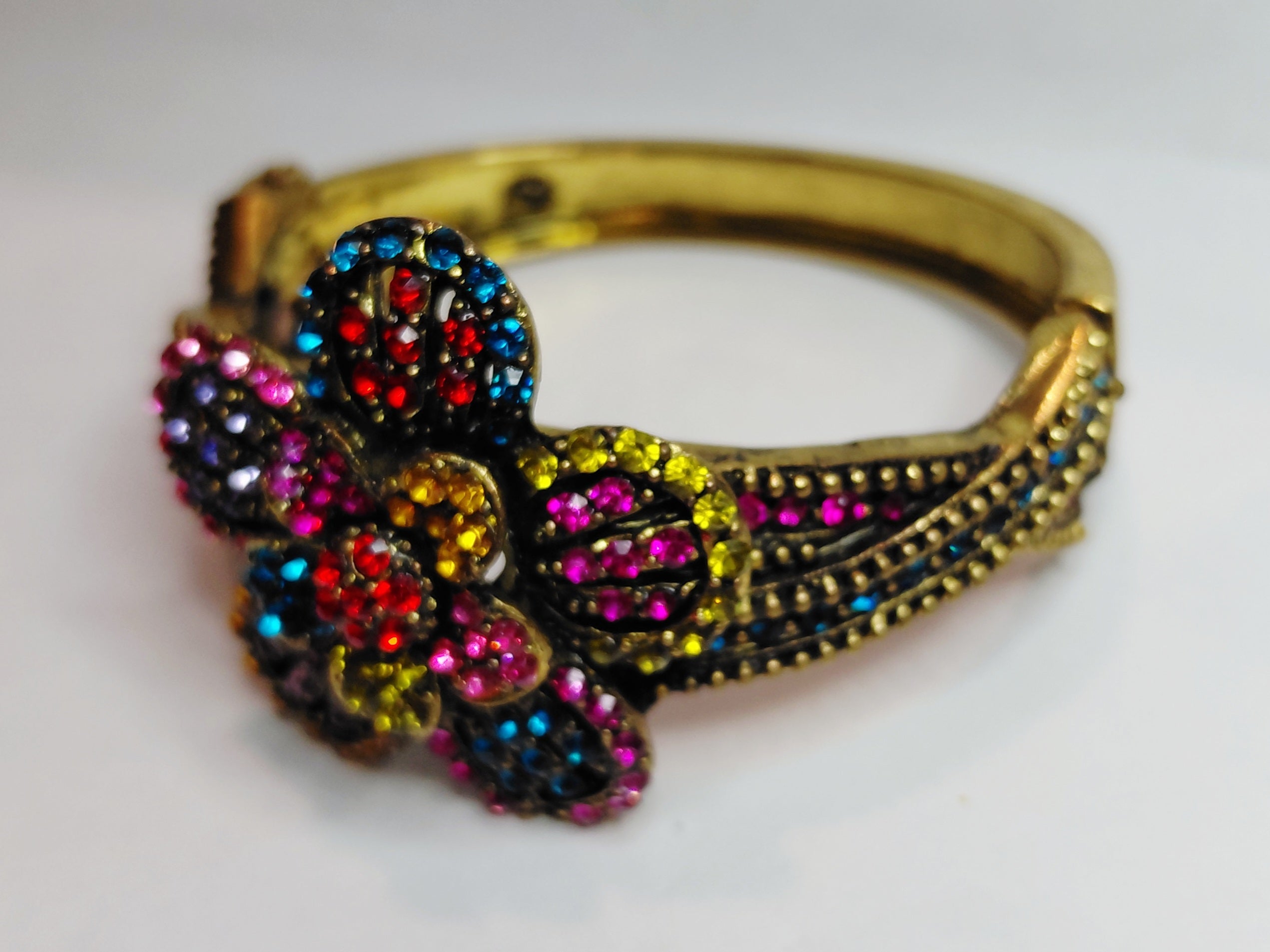 NiNi's Multi-color Floral Cuff Bracelet