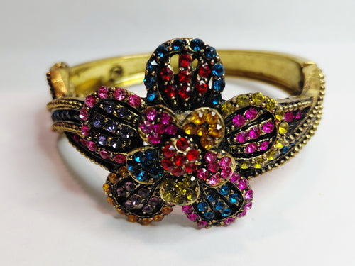 NiNi's Multi-color Floral Cuff Bracelet